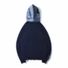 جديد A Bathing B Ape Men's Hoodies Autumn and Winter New Men's Tang Style Denim Wash Wash Right Wooded Sweater Stack