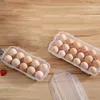 Opslagflessenroosters Plastic eierdoos Eierenhouder Draagbare voedselcontainer PP koelkastbak