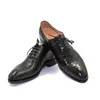 Dress Shoes Hubu Custom Import Ostrich Leg Skin Leather Male Lace-up Business Genuine Men