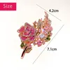 Broschen Koreanische Trendy Rose Blume Weibliche Rosa Zirkonia Corsage Frauen Anzug Jacke Brosche Pin Mode Broche Schmuck