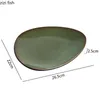 Plates Creative Irregular Ceramic Dinner Plate Restaurant Vintage Flat Steak Dessert Pasta Special Tableware