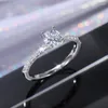 Anneaux de mariage exquis luxe fleur naturelle romantique en argent sterling pour les femmes fête cadeaux d'anniversaire bijoux de charme Anillo