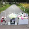 Gift Wrap Transparent Tote Bag Flower Bouquet Packaging Portable Box Valentine's Day Women Handbag