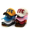 Cappellini da baseball Cappello da papà in cotone effetto lavato vintage vintage Berretto da baseball Polo Trucker Copricapo stile unisex Lettera regolabile Cappellino per protezione solare NYC x0928