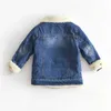 Jackets 2023 Jacket For Girls Boys Autumn Winter Plus Cashmere Thicken Jeans Coat Children Clothes Warm Fashion Baby Denim 2-6Y 230928