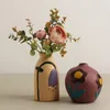 Vases Modern Minimalist Ceramic Painted Vase For Home Decoration With Dried Flowers Suitable Living Room Study Office Nordic Style