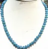 Gargantilha 30% de desconto nos preços de atacado rápido 5x8mm brasileiro aquamarine facetado gem abacus contas colar 18 "ww