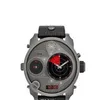 new mens Watch With Original box And Certificate DZ7297 New Mr Daddy Multi Grey Red Dial SS Black Leather Quartz W227c