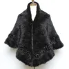 Scarves Winter Women Real Natural Mink Fur Shawls Fashion Genuine Ponchos Lady Hand Knitted Flower Design Scarf Cape 230927