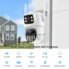 Objectif CCTV Reobiux Wifi PTZ caméra 8MP double objectif caméra IP Surveillance extérieure CCTV Protection de sécurité caméra double objectif avec application ICsee YQ230928