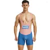 Men's Swimwear Sexy Body Suits Swimsuit Men Bikini Swim Trunk Surf Bodywear Bodysuit Man GYM Jogging Sport Signlet Udnershirt TAUWELL