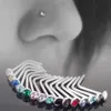 100PCS Punk Style Piercing Nose Lip Body Jewelry For Man Women Studs 1 8mm Stainless Steel Body Piercing Jewelry272r