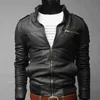 Pelle da uomo Ecopelle Moda Uomo Cool bomber Giubbotti Giacca da uomo Autunno Inverno Colletto Slim Fit Giacca in pelle da motociclista Cappotto Outwear Streetwear 230927