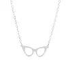 10st Cat Eye Glasses Frame Necklace Simple Geometric Reading Book Lover Geleglasses Chain Halsband för Women Party Hipster Gift204K