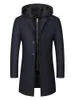 Manteau d'hiver en mélange de laine pour hommes, couleur unie, mode décontractée, Business, mi-long, Trench, surdimensionné, M4XL, 2024, 230928