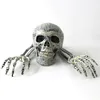 Other Event Party Supplies Realistic Skeleton Stakes Halloween Decorations Scary Skull Hand Bone For Yard Lawn Stake Garden Graveyard home decor 230921