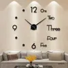 Wall Clocks Large 3D Clock Luminous Classic DIY Digital Watches Stickers Silent for Home Living Room Table 230921