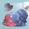 Szerokie brzegowe czapki Summer Sun Hat Oddychająca czapka wiadra dla kobiet Składana łuk Big Female Outdoor Travel Beach Sunshreen Panama