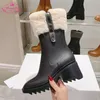 Stivali Meariasth Tacco grosso da pioggia per donna Suola spessa Piattaforma Caviglia Designer Chelsea Scarpe da donna in gomma 230928