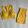 Active Sets 2 Pieces Seamless Yoga Set Women Sportswear Gym Clothing Outfit Sports Bra Fitness High Waist Running Shorts Workout
