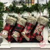 Christmas Decorations Stocking Sack Xmas Gift Candy Bag Noel for Home Navidad Sock Tree Decor New Year 2022 230928