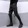 Herrbyxor Houzhou Techwear Black Cargo Pants for Men lastbyxor Male Japanese Streetwear Hip Hop Spring Ribbon Pocket Harajuku Fashion 230927