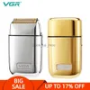 Electric Shaver VGR 398 Electric Shaver Personal Care USB Mini Face Razor Chargable Portable Full All Metal Leather Case Reciprocating V398 YQ230928