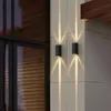 Уличные настенные светильники 6 Вт вверх вниз узкий луч светодиодный водонепроницаемый светильник для крыльца прожектор садовый коридор вилла передняя дверь310v