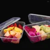 Ta ut containrar 50st plast soppa togo lådor transparent med lock måltid