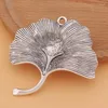 Hanger Kettingen 2 stks/partij Tibetaans Zilveren Grote Ginkgo Leaf Charms Hangers Voor DIY Ketting Sieraden Maken Bevindingen Accessoires