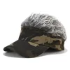 Ball Caps Sun Hat With Wig For Men Camouflage Baseball Versatile Hip Hop Cap Visor Streetwear Style Sport