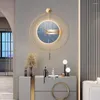 壁時計ハンドホームクロック装飾エレガントなアートユニークな丸いリビングルームピースライト番号ゴールドノルディックサーツの装飾