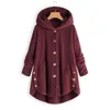 Autumn Winter Coat Womens Warm Teddy Bear Coat Wool Jacket Female Plush Coat Hooded Jacket New Women's Coats Solid Color Jacket