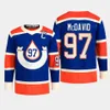 2023 Heritage Classic 97 Connor McDavid maglie 91 Evander Kane 29 Leon Draisaitl 93 Ryan Nugent-Hopkins Man Hockey su ghiaccio Reverse Retro Stitched Team Blu Bianco Arancione