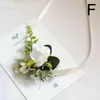 Fleurs décoratives broche en soie artificielle broche poignet Corsage fleur mariage femmes hommes boutonnière Bracelet bracelet marié mariée fête