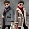 Manteau enfants décontracté laine automne hiver garçons beau peluche velours lourd vêtements d'extérieur enfants épissage poche Trench 230928