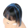 Lace s Aircabin Clip In Hair Human Bangs Hairpiece Coloful Brazilian Straight Remy Fringe 10 Inches 230928