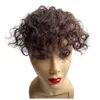 Lace s Human Hair Curly Bangs For Black Women Short Afro Kinky Clip On Hairpieces Indian Nonremy 230928