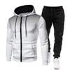 Tracksuits masculinos tendência esporte ao ar livre terno para homens outono e inverno bonito pista tendência cordão hoodies calças com bolsos