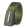 Belts Meimeier Toothless And Hole-Free Automatic Buckle Metal Toe Cap Nylon Canvas Belt For Boys Girls