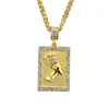 Hiphop Egyptian Pharaoh Necklace Gold Color Pendant Square Card Stainless Steel Cuban Chain Gift for Men Women Ethiopian Jewelry T3189