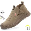 Boots Work Sneakers Men Indestructible Steel Toe Shoes Safety Boot Antipuncture Working For Sock shoes 230928