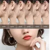 Trendy 100% 925 Sterling Silver Big Round Circle Ear Ring Earings Classic Hoops Earrings for Women Fine Jewelry1209v