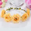 Fleurs décoratives mode 2023 !! Guirlande de bandeau de Gerberas bohème pour filles et femmes, couronnes de cheveux de fête de mariage