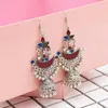 Dangle kroonluchter originele etnische zilveren metalen kwastje bal oorbellen Boho hippie sieraden zigeuner voor vrouwen Afghanistan Thailand Nep219V