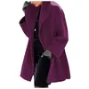 Women Wool Blend's Wooded Woolen Coat Jacket Womens Winter Trench Ladies Warm Slim Long Overwear Outwear 230928