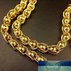 Łańcuchy hip -hopowe na męską biżuterię ciężkie żółte złoto gęste długi duży, gruby hipiskowy naszyjnik skalny 24 cale 7 mm szerokości chokery fAC265k