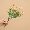 Flores decorativas plantas artificiais vaso de grama ameixa decoração para casa guirlanda de natal scrapbook suprimentos de casamento buquê falso acessórios diy