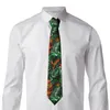 Gravatas borboletas folhas de palma gravata flores vermelhas impressão presente para homens pescoço moda camisa poliéster seda formal cravat