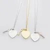 Designer Necklace heart Pendant Necklaces designer jewelry key Necklaces for women gold/silver/rose with Full package of brand as Wedding Valentines Daygift